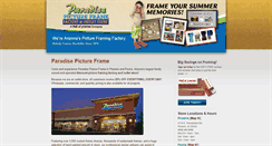 Desktop Screenshot of paradisepictureframe.com