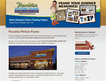 Tablet Screenshot of paradisepictureframe.com